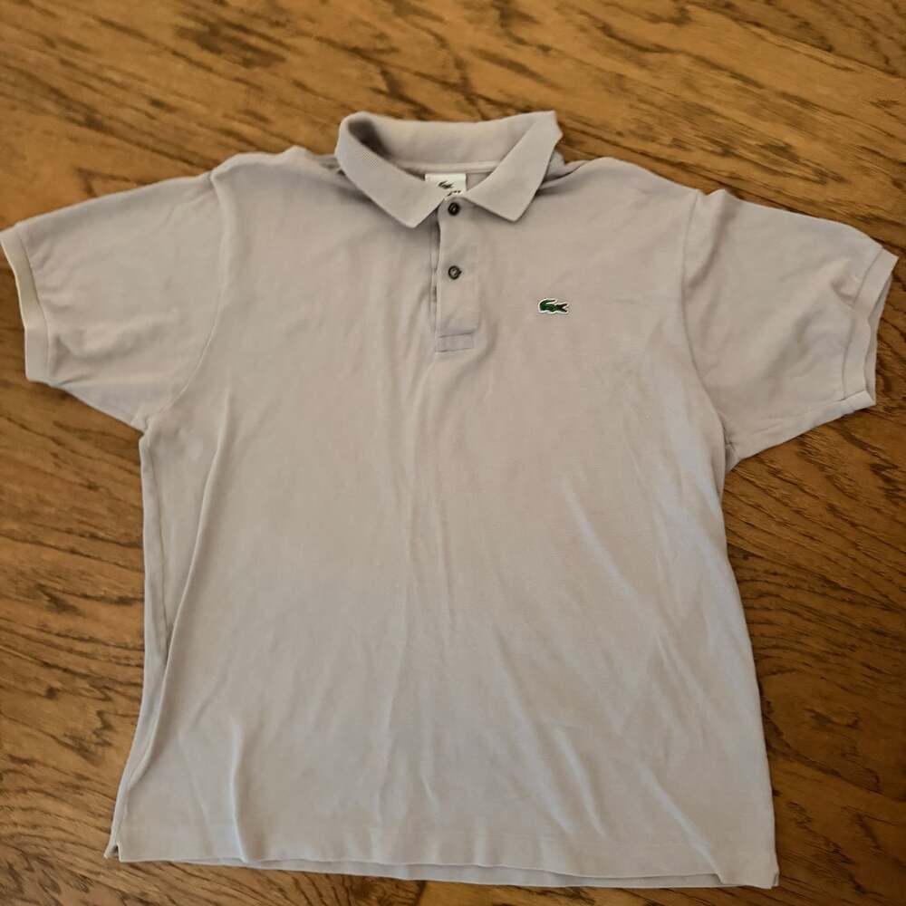 Lacoste mens vintage Tennis Beige Polo shirt size 7 (2XL)